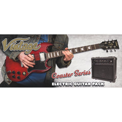 Vintage V69 Coaster Electric Guitar Pack - Cherry Red