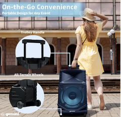 Gemini GXP-T1500 All-weather Rechargeable Battery Bluetooth Party Speaker