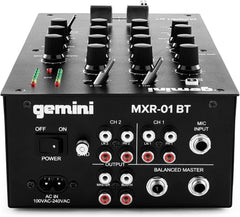 Gemini MXR-01BT 2-Kanal-Profi-DJ-Mixer mit Bluetooth-Eingang