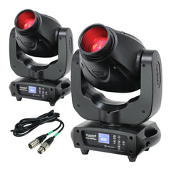 2x eLumen8 Evora 500 Spot LED Tête Mobile 100W Éclairage Disco DJ