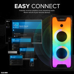 Gemini GLS-880 Bluetooth Party Speaker System 1000w