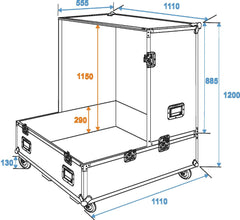 Roadinger Flightcase Spiegelkugel 100 cm