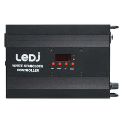 LEDJ Blanc LED DMX Noir Starcloth (6m x 3m) inc. Système de fermes
