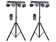 2x Ibiza Light Cluster FX Bar inc. Stands and Remotes