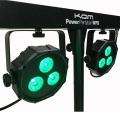 Kam Power PartyBar WFS Lights avec pédale + sac de transport