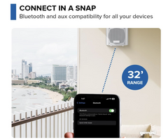 Gemini Sound GHSI-W400BT 4" Outdoor Bluetooth Speakers White