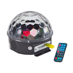 Soundsation CB-630 6 x 3 W LED-Kristallkugel-Licht mit neuem Muster, Spiegelkugel-Effekt, mit MP3-Player + Fernbedienung