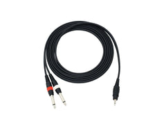 Omnitronic Adapterkabel 3,5 Klinke/2XKlinke 3M Schwarz