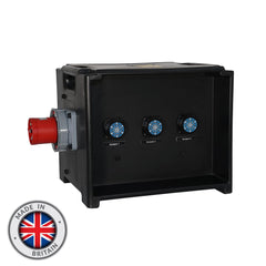 MERZ Distribution Box 63A 3PH to 3x Socapex RCBO Distro Stage Lighting