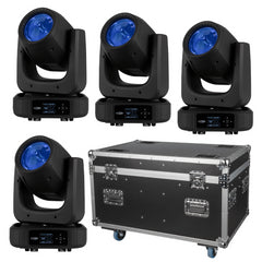 4x Showtec Xpression 2000B LED Beam Moving Head 200W Bundle