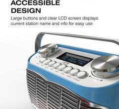 Detroit DAB Radio Retro DAB+ FM Radio Blue *BSTOCK*