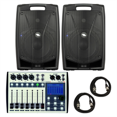 Proel DIGIPAD8 8 Channel Digital Mixer + V8PRO Active Speaker Bundle
