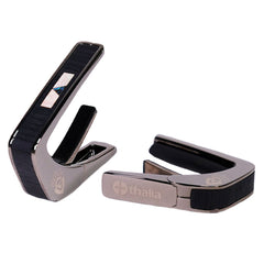 Thalia Guild Black Chrome Finish Capo - Ebony Inked With V Block Fingerboard Marker