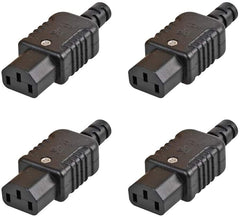 4x Pro Elec Rewireable In-Line IEC C13 Socket Solder/Screw Terminations IEC Female