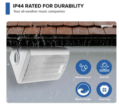 Gemini Sound GHSI-W400BT 4" Outdoor Bluetooth Speakers White