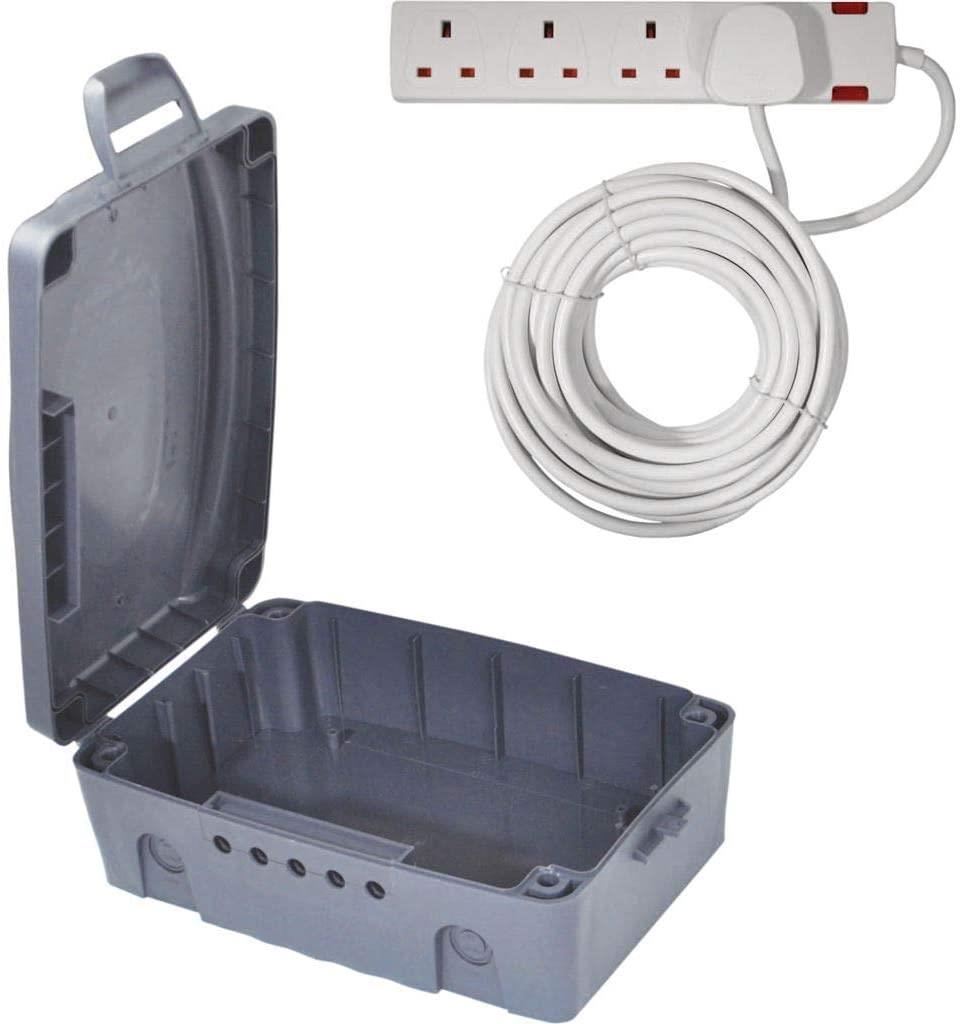 Eagle Outdoor IP 54 Rated Electrical Connection Box & 4 Gang Power Ext ...