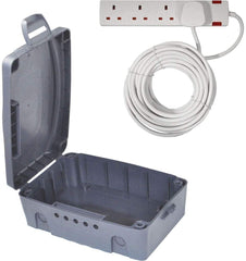 Eagle Outdoor IP 54 Rated Electrical Connection Box & 4 Gang Power Extension Lead