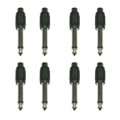 8 x Akku-Kabel, Phono-auf-6,35-mm-Mono-Klinkenstecker, Adapter für DJ-Disco-Sound, PA