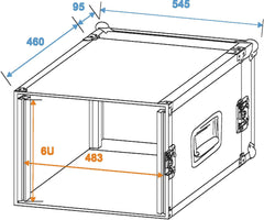 Roadinger Amplificateur Rack Pr-2, 6U, 47Cm de Profondeur