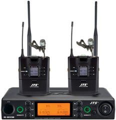 JTS UHF PLL Dual Channel Diversity Lapel Wireless Microphone System with REMOSET and BNC antenna CH38