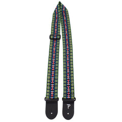 Perris 285 2" Retro Hootenanny Poly Guitar Strap Blue Yellow Red