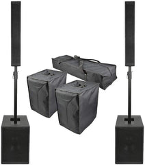 2x Citronic Monolith II Active Sub + Column Set Speaker Sound System Bundle