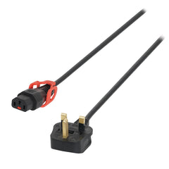 IEC LOCK 2 m 13 A – C13 IEC Lock + Kabel (5 A Sicherung) PC1544
