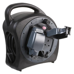 Pro Elec 2-Gang Outdoor-Netzverlängerungsrolle, IP54, Schwarz, 25 m