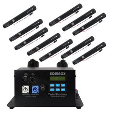 Equinox Twin Shot MKII Konfettikanone Wireless Remote DMX Electric Bundle