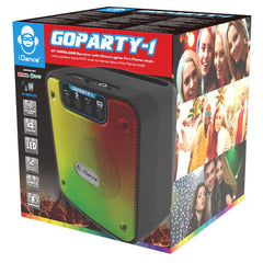 iDance GoParty 1 Rechargeable Bluetooth® Speaker with Disco Lights
