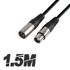 Roar 1.5M Microphone Cable XLR Female - XLR Male Black 150cm