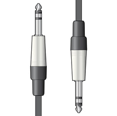 2x câbles stéréo Chord 1/4" Jack vers Jack (6 m)
