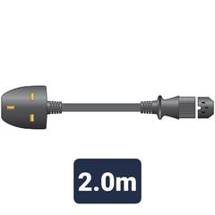 Câble d'alimentation secteur Mercury prise britannique - IEC Hot Plug 2,0 m