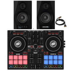 Contrôleur DJ de performance portable Reloop Ready avec haut-parleurs de moniteur DSM-3 BT