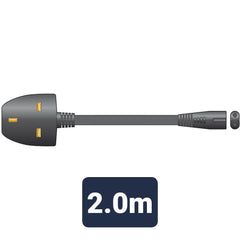 Mercury-Netzkabel, UK-Stecker – Abb. 8, Schwarz, 2,0 m