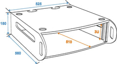 Roadinger Rack-Einheit 3U