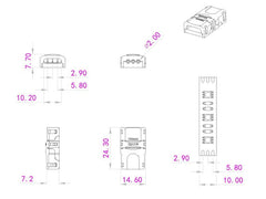Contact d'alimentation pour bande LED Eurolite 3 broches 10 mm