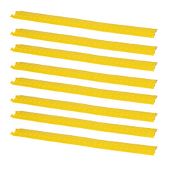 8x Showgear Kabelabdeckung 3 gelbe ABS-Kanäle, Größe: 39 x 13 mm