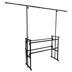 Ibiza Sound Professional Mobile Disco 4ft Deck Stand with Light Bar + Bag