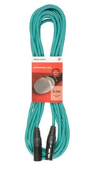 Chord 6m Professional High Quality Balanced 3Pin XLR Cable (Green)