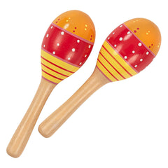 Pp Early Years Wooden Maracas - Red/yellow