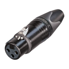 Neutrik XLR 3-Pin Female Cable Socket Black NC3FXX-B
