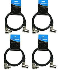 4 x Akku-Kabel, 3 m, XLR auf XLR, professionelles Mikrofon-Audiokabel