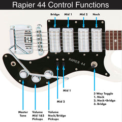 Rapier 44 Electric Guitar - Arctic White
