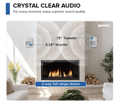 Gemini Sound 5.25" Outdoor Bluetooth Speakers Black Pair