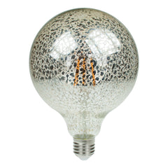 Prolite 6W Dimmable LED G125 Globe Crackle Filament Lamp 2100K ES