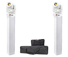 2x Equinox Fusion 100 Spot MKII inc. Podium Kit (White)