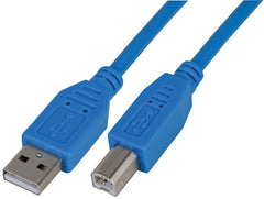 Pro Signal USB Lead USB2.0 A Male to B Male Blue 1m