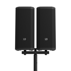 LD Systems DAVE 10 G4X DUAL STAND Poteau d'enceinte avec fourche de montage pour DAVE 10 G4X