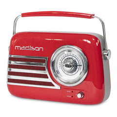 Madison FREESOUND-VR40R Tragbares Vintage-Radio mit Bluetooth, USB und FM 30 W